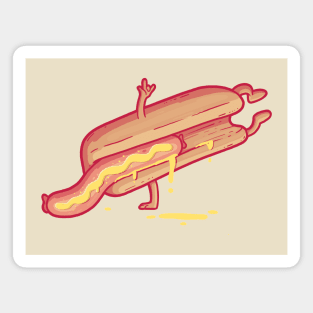 Hot Dog Breakdancing Magnet